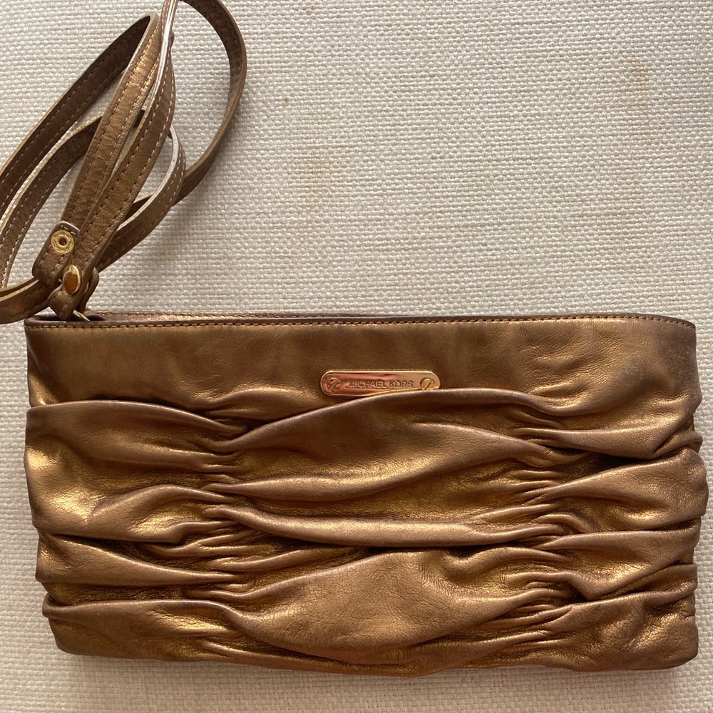 Vintage Y2K Michael Kors Gold Leather Bag